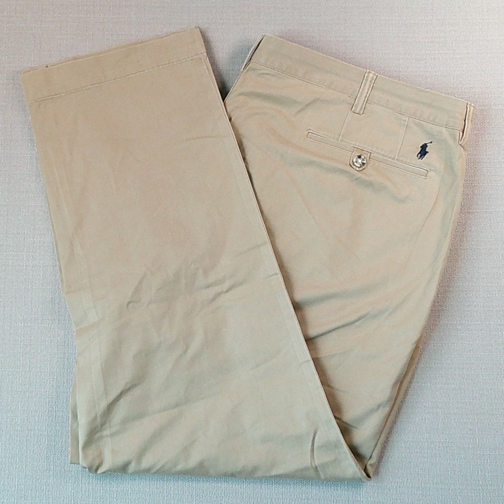 Polo Ralph Lauren Chino Pants Mens 44/30 Tan Khaki Stretch Classic Fit